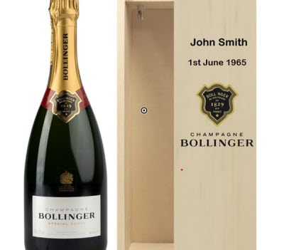 Personalised Bollinger Cuvee Champagne Magnum Gift